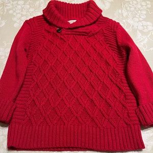 Cat & Jack Red Cable Knit Sweater